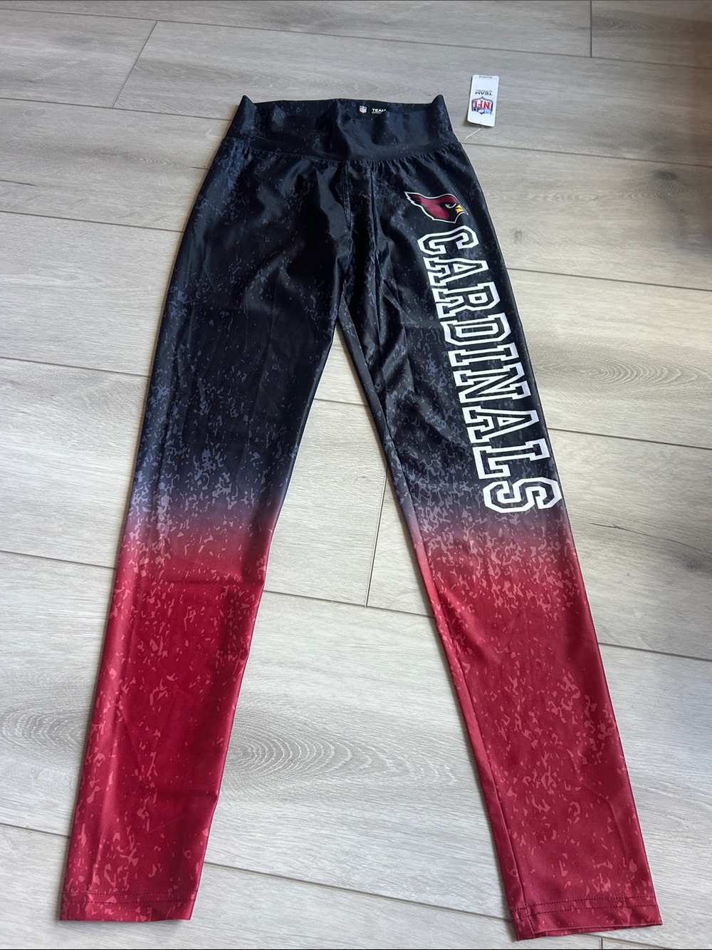 NFL Cardinals Ombre Leggings in Black and Red NWT